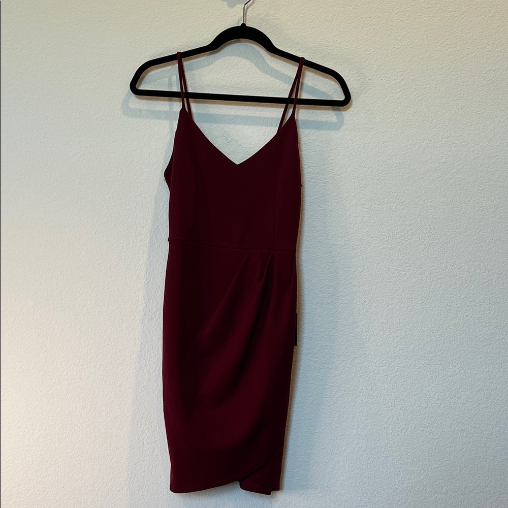 Lulus Forever Your Girl Wine Red Bodycon Dress